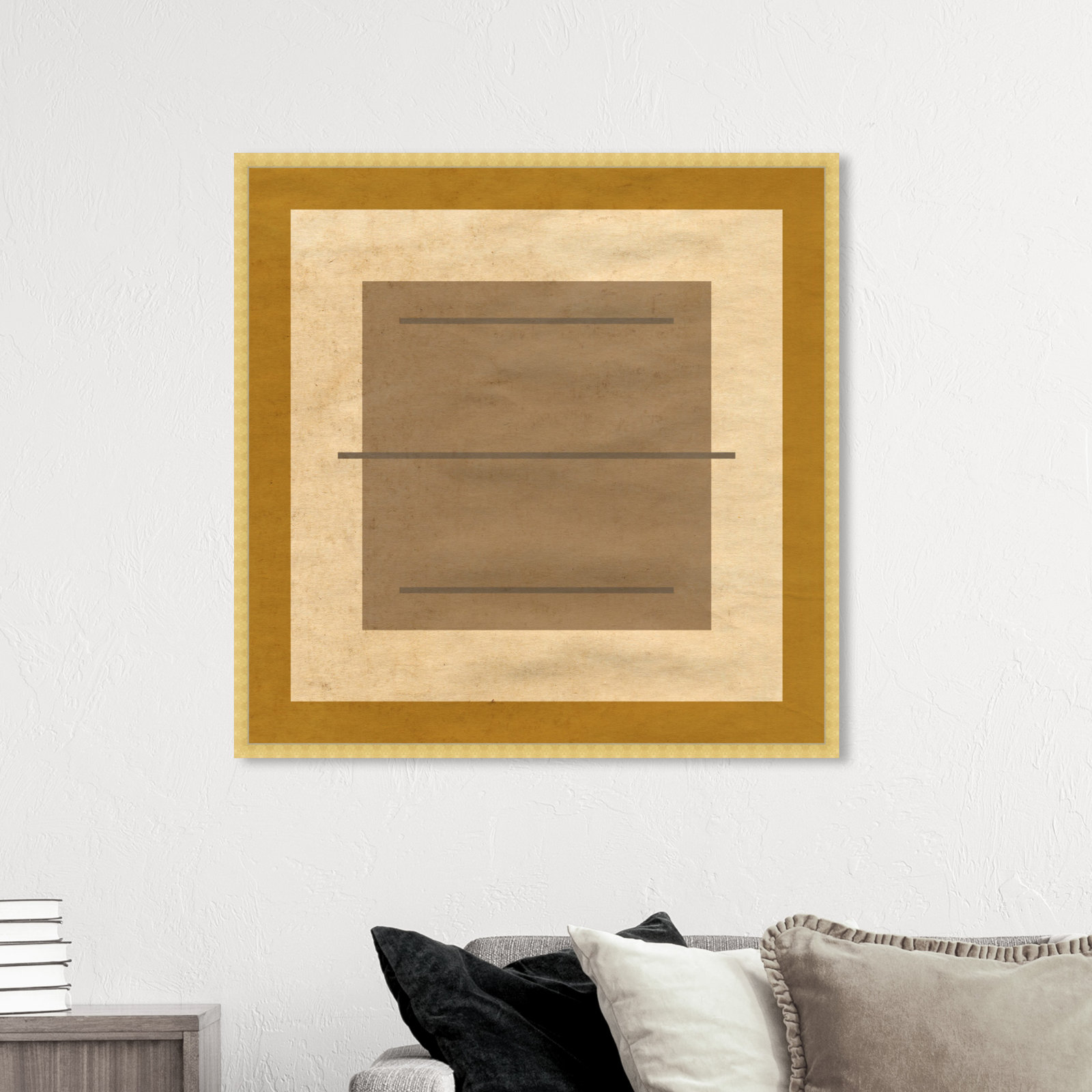 Amarillo Alberto Print by Oliver Gal, 42" H x 42" W x 0.5" D, Gold