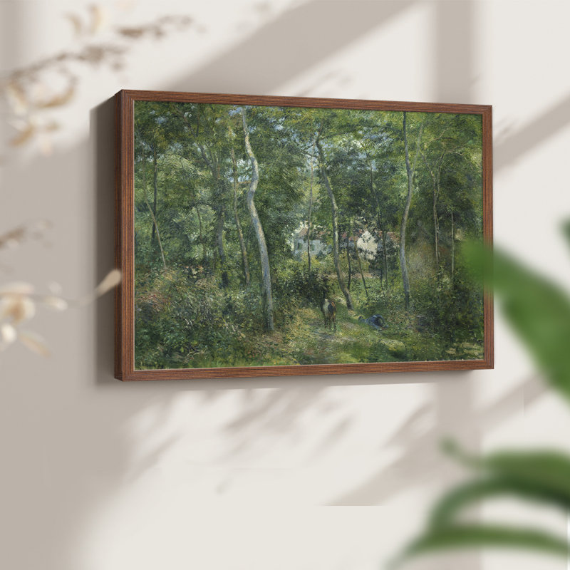 Paysages rétro-CCXL III - reproduction encadrée, H 22 po x l 28 po, Noyer