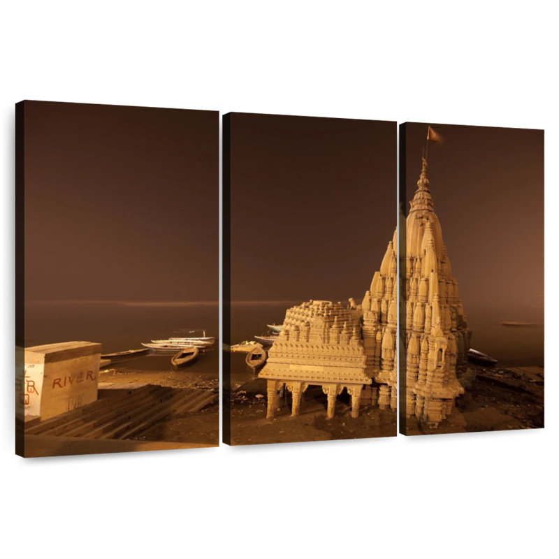 Rorry Ganges River Temple Ruins, 28" H x 45" W