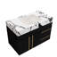 Meuble-lavabo flottant 36 po avec lavabo en céramique et plateau en faux marbre 36 po