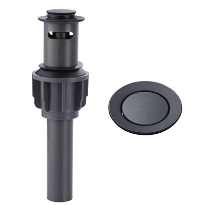 Drain escamotable en ABS en nickel brossé pour lavabo de salle de bain