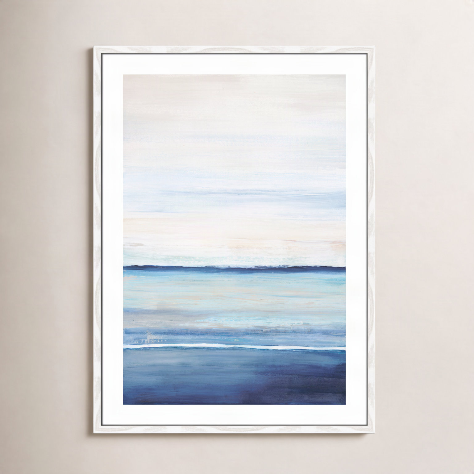 Emmit "Distant Whispers" Print by Filippo Ioco, 35.5" H x 25.5" W x 0.75" D, White Wood Framed Paper