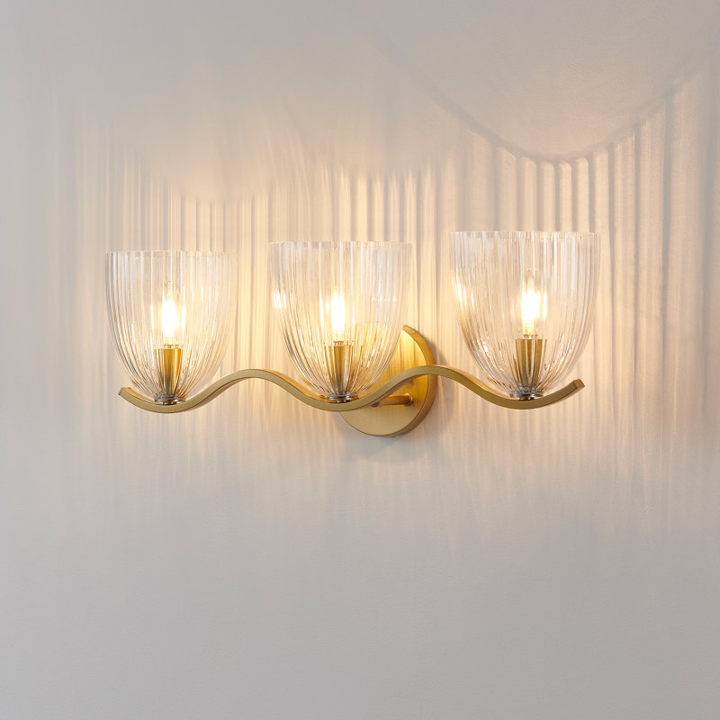  24-in 3 -light Matte Gold Modern Vanity Light