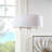 5-Light White Drum Shade Chandelier-114988787