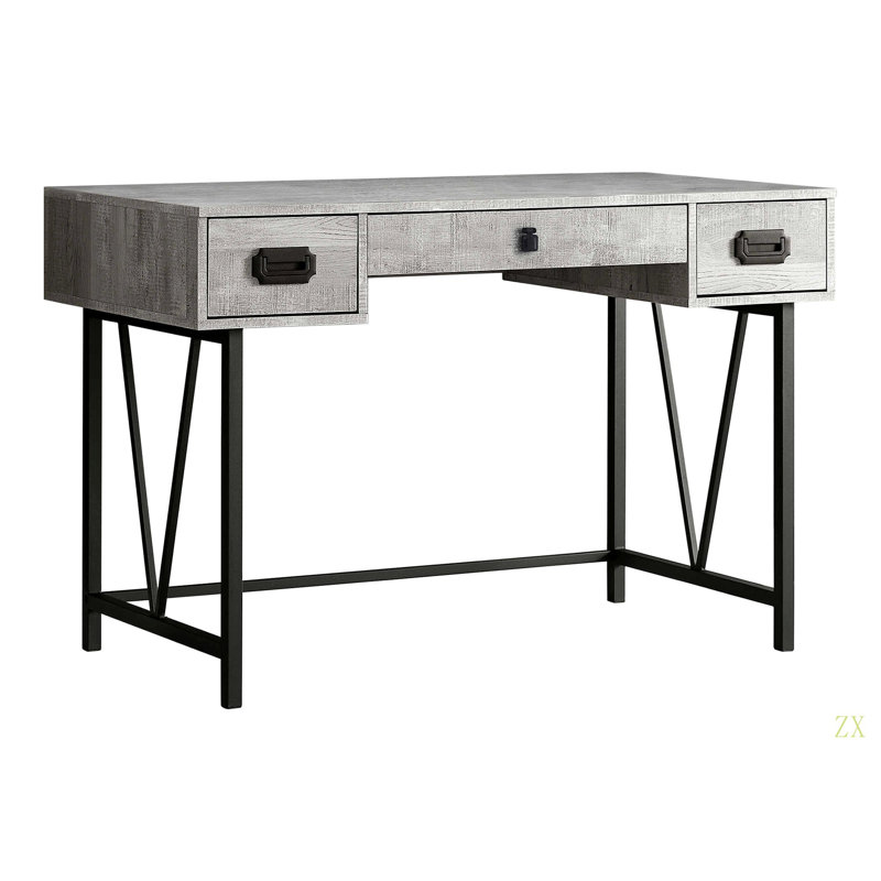 Bureau d'ordinateur, bureau personnel, ordinateur portable, tiroirs de rangement, L 48 po, travail, stratifié, métal, transitionnel