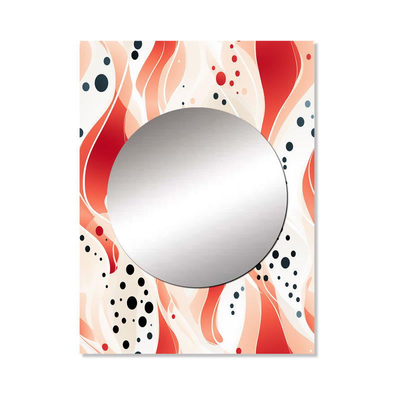 Motif à pois rouge et blanc Tronchetti, 40 po x 30 po