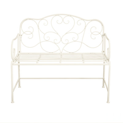 Sunnydaze Outdoor Garden Bench-White