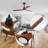 52 Inch Modern Black Ceiling Fan With Light 3 Solid Wood Blades Remote Control Reversible DC Motor With Dimmable LED