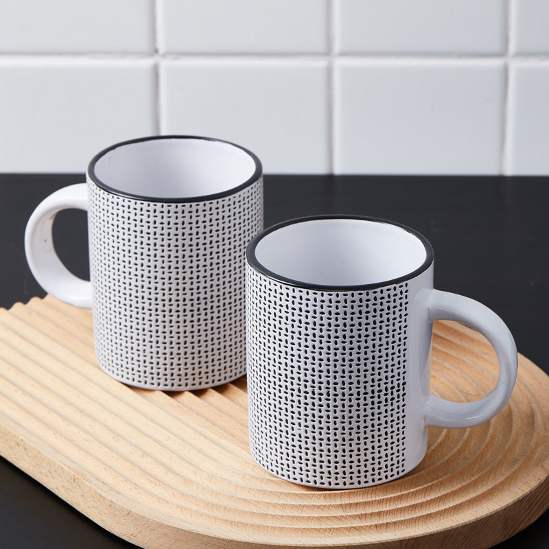 Stone Lain Daisy 32-Piece Dinnerware Set Stoneware, White/Black