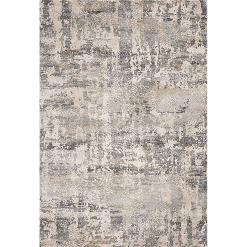 Conroy Abstract Grey Area Rug, Runner 2'2" x 7'6"