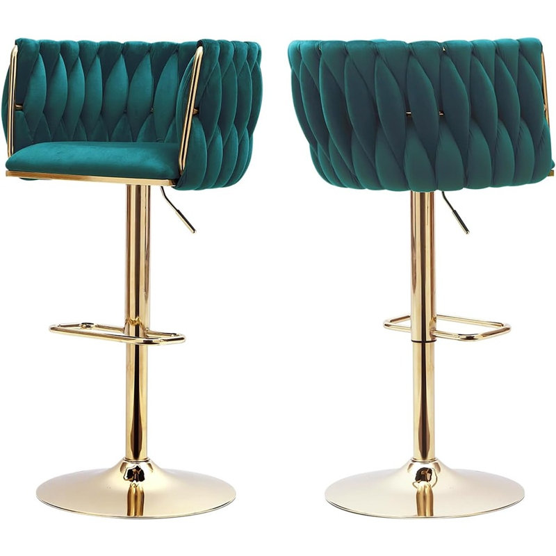 Ensemble de 2 tabourets de bar - Chaise pivotante réglable moderne