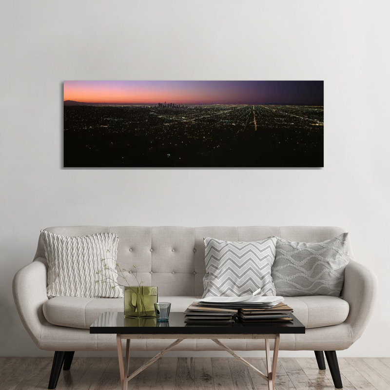High Angle View 1 Piece Wrapped Canvas Panoramic Wall Art, 182.88 cm H x 60.96 cm W x 3.175