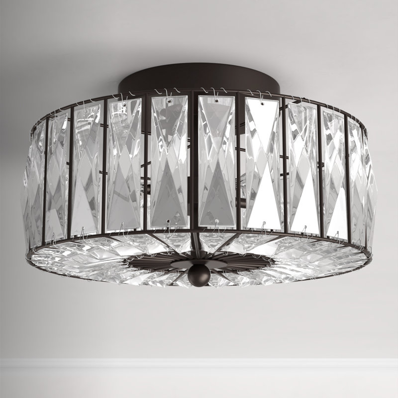 Avida 2 -Light 11.5''W Cut Glass Semi Flush Mount