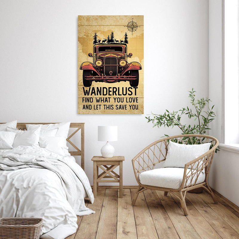 Car Wanderlust - impression sur toile tendue, H 36 po x l 24 po x P 1,25 po