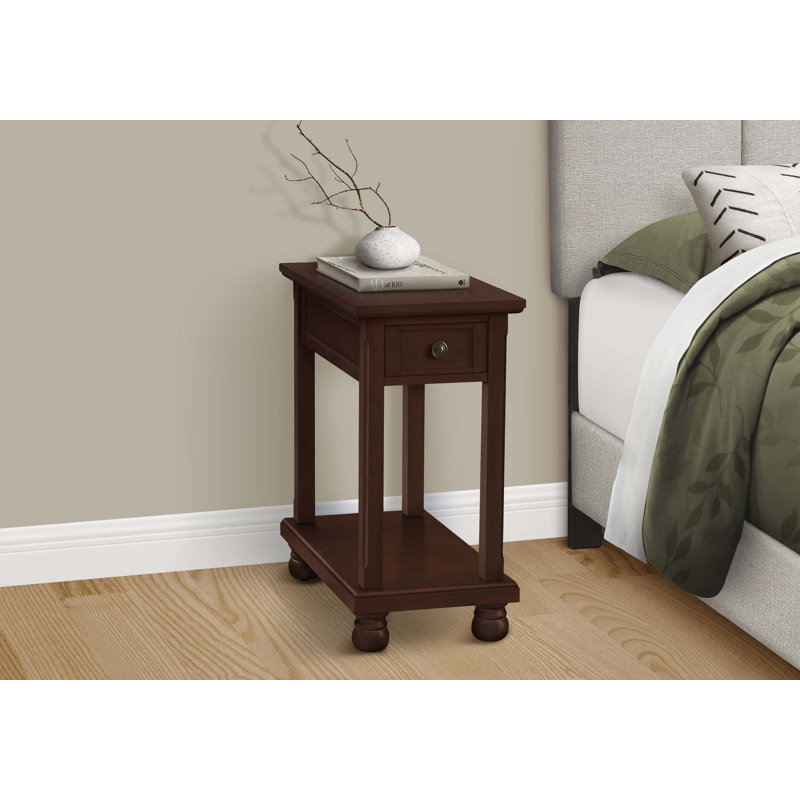 Deleyza End Table with Storage, Espresso
