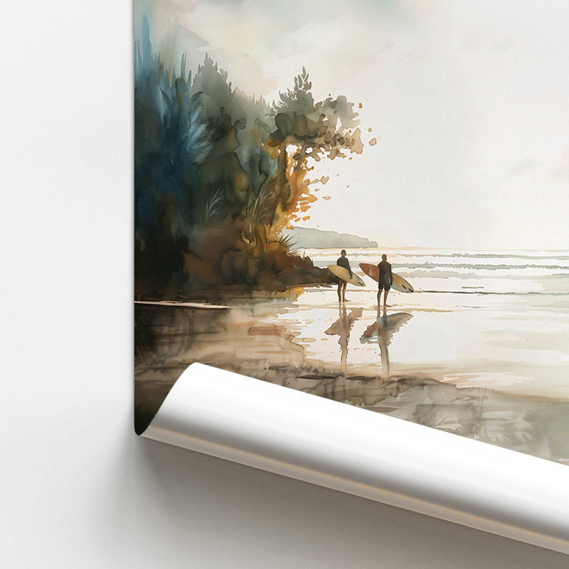 Coastline Stroll Rolled Print, 24" H x 18" W