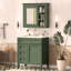 Meuble-lavabo de 30 po avec lavabo supérieur, armoire de rangement moderne avec 2 tiroirs et un tiroir basculant-893364376-893364382