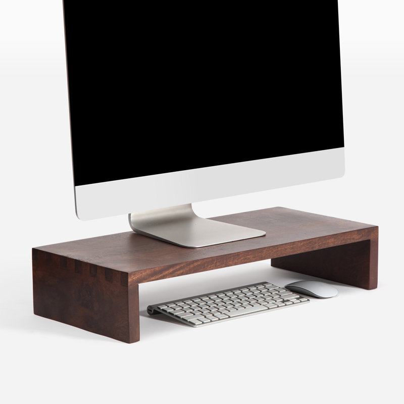 Gianmario Solid Wood Monitor Stand, Walnut