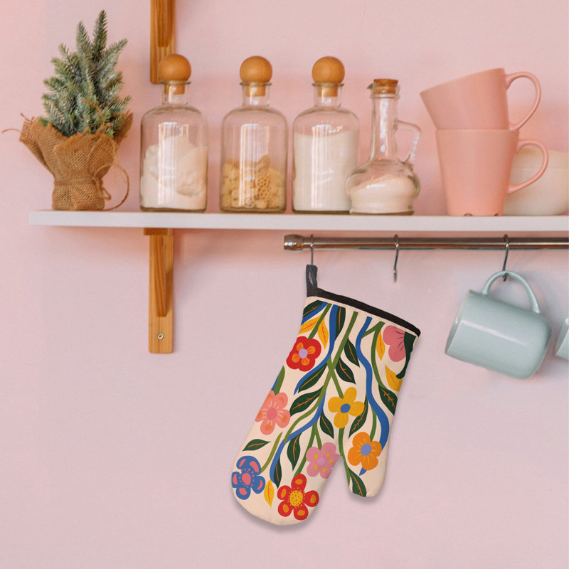 Bloom Flow Oven Mitt Cotton Twill
