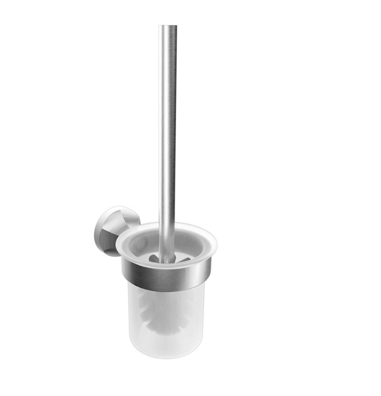 Brosse de toilette murale et porte-12,6 po h Speicher, Nickel brossé