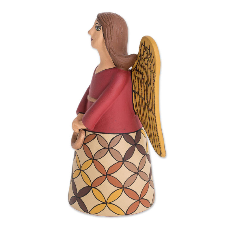 Figurine en céramique obedient ange Duwayne
