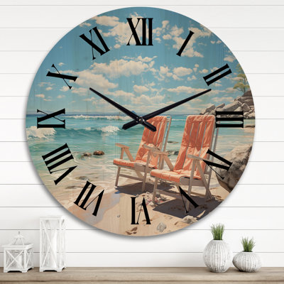 Horloge murale de plage Beach Sunkissed Sands III