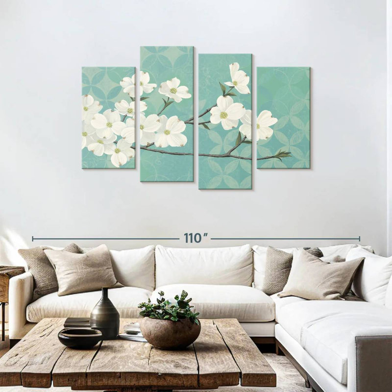 Harnek Dogwood Blossoms, H 48 po x l 75 po