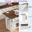 Farmhouse Kitchen Island With Storage, Sliding Barn Door & Metal Grid Side Door, Rolling Kitchen Island On 5 Wheels With Spice Rack, Glass Holders,island Table With Drop Leaf For Kitchen, White-1670335480