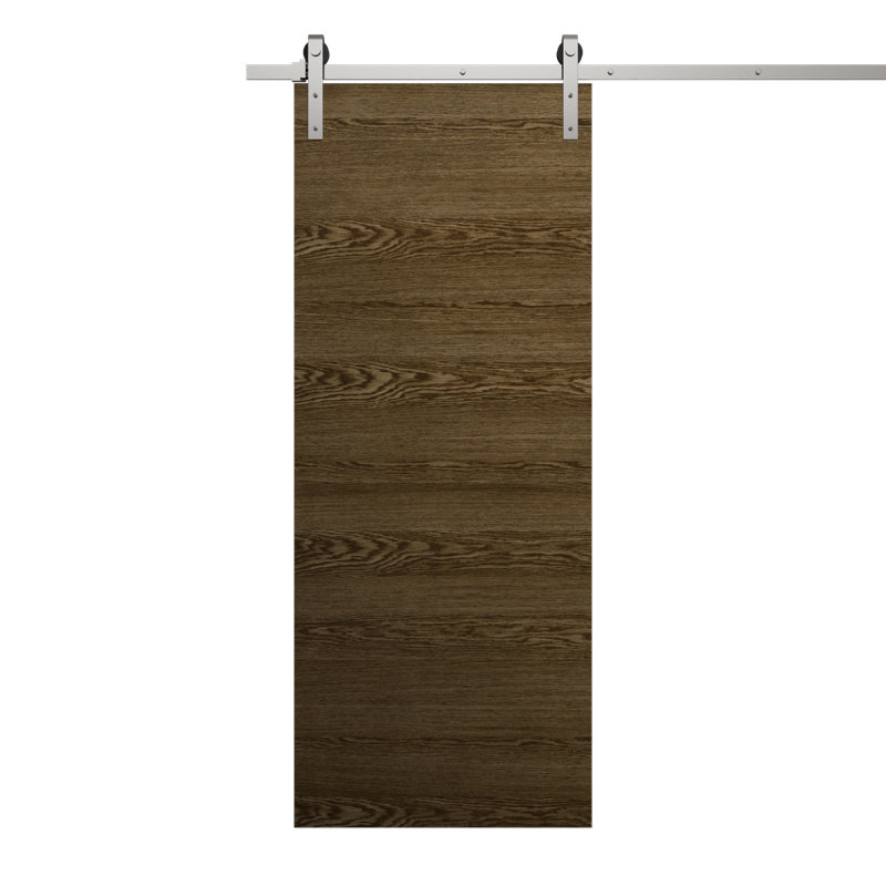 Porte de grange moderne | Ego 5000 | Ensemble de quincaillerie lourde Silver Rail Track | Portes intérieures solides