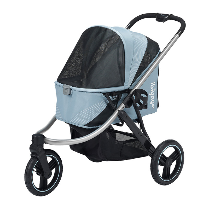 Flash Gray All-Terrain 3-Wheel Dog Jogging Stroller
