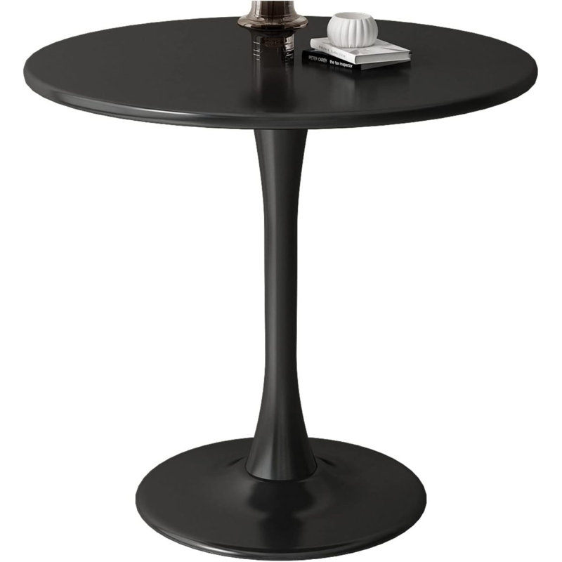 Round Table,  Dining Table, MDF Top And Steel Base Tulip Round Kitchen Table, Mid Century Coffee Table