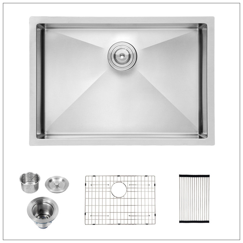 Évier de cuisine encastrable 28 po - évier de cuisine encastrable 28 po x 18 po x 10 po en acier inoxydable de calibre 16 profond