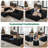 Modern Minimalist Boneless U-Shaped Modular Sectional Sofa with 1 Ottoman-523030441