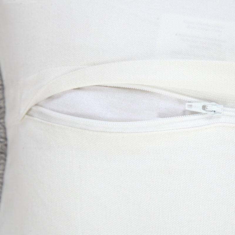 Housse et insert rectangulaires en coton, Polyester / Bourre en polyester, Microchip gris / gris clair