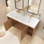 Ensemble de meuble-lavabo mural 47,6 po avec plateau en résine