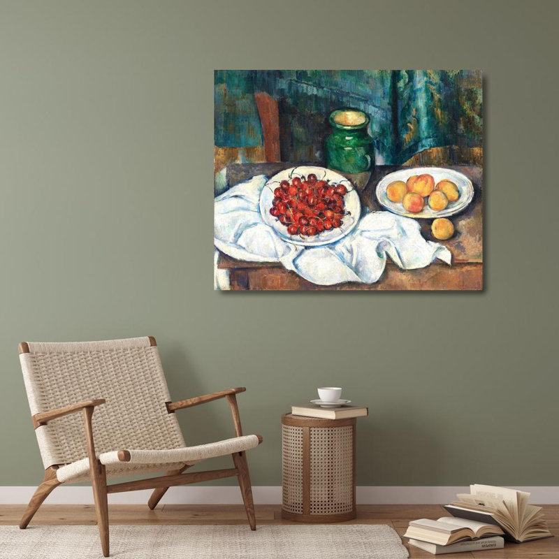 Art sur toile tendue avec galerie Red Barrel Studio® Cezanne, Paul: Still Life With Cherries And Peachesâ 53840