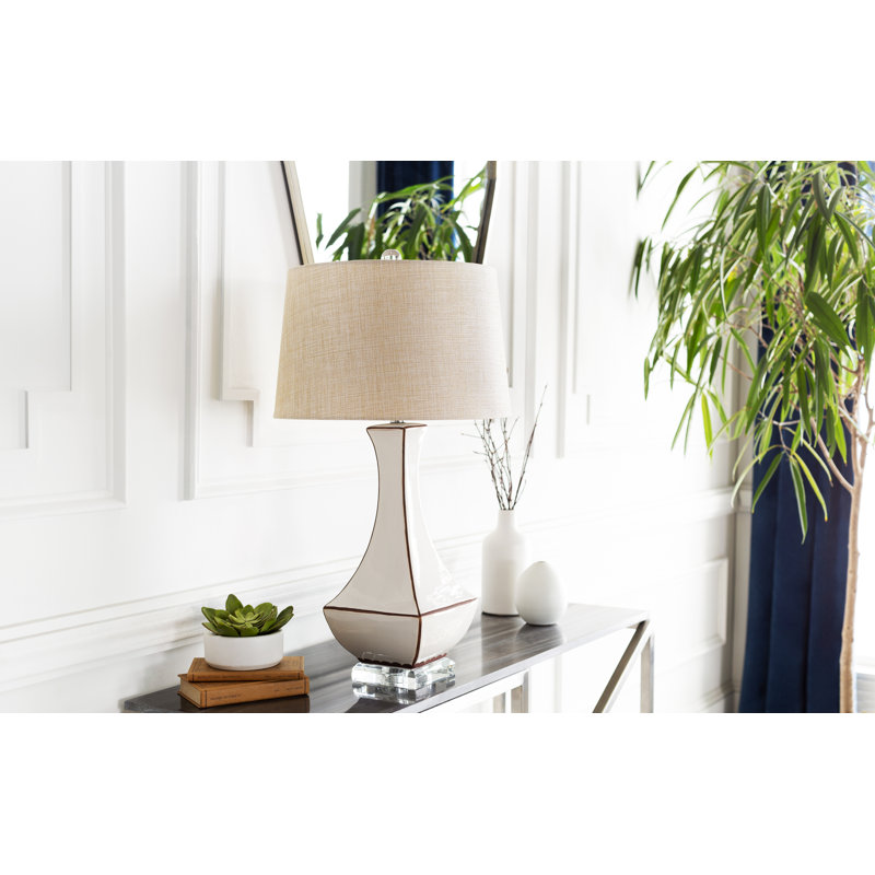 Lampe de table H 31 po Sterling, Blanc / crème