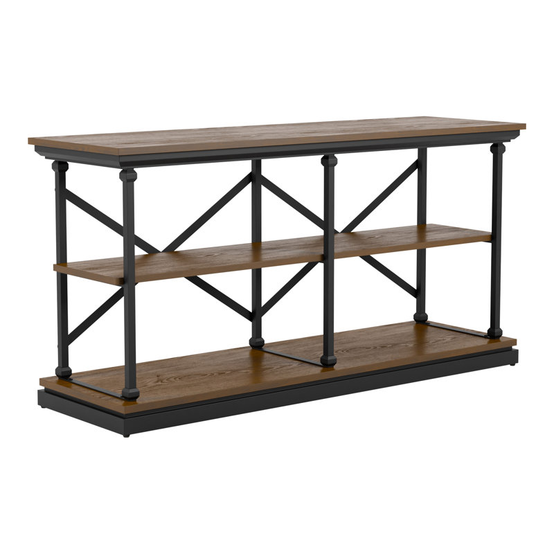 Kiven 59'' Console Table, Dark Oak