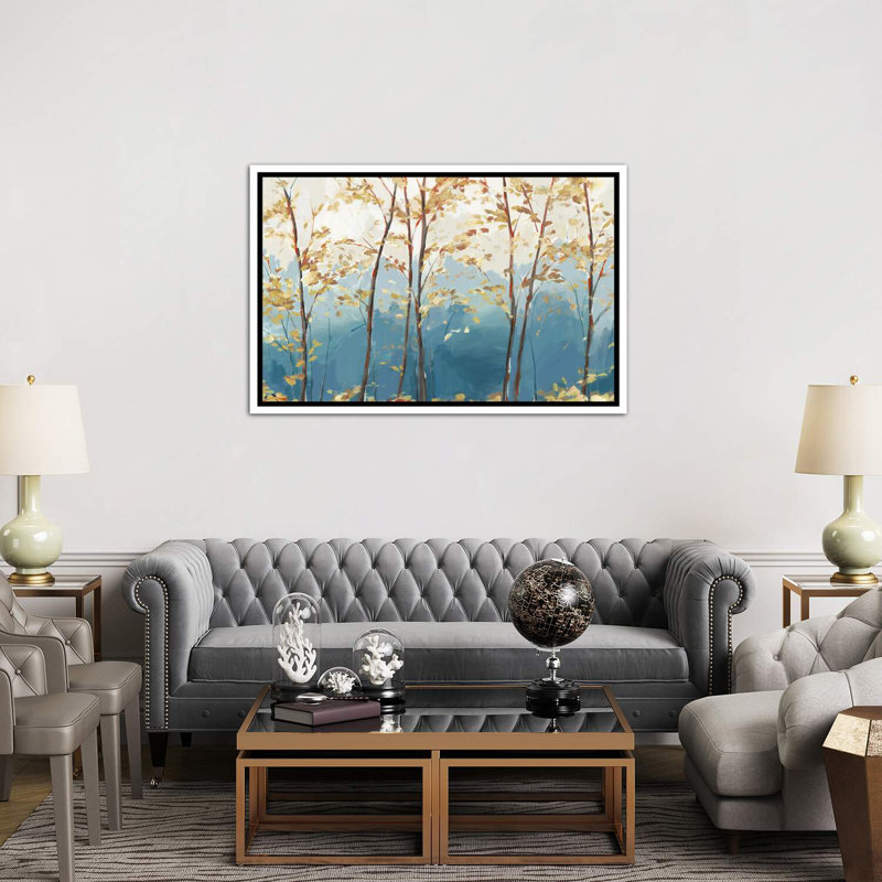 «Ascent Trail» par Isabelle Z - reproduction d'art, H 40 po x l 60 po x 1,5 po, Toile blanche encadrée