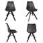 Ensemble de 4 chaises de salle à manger DSW de style moderne Mid-Century