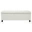 Banc repose-pieds avec rangement, surface bouclée, pieds en bois d'hévéa-225605634