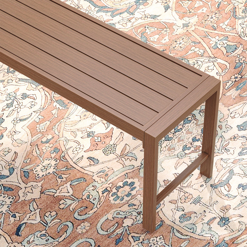 Ensemble repas carré 59,1 "avec banc, Noyer / noir / noyer