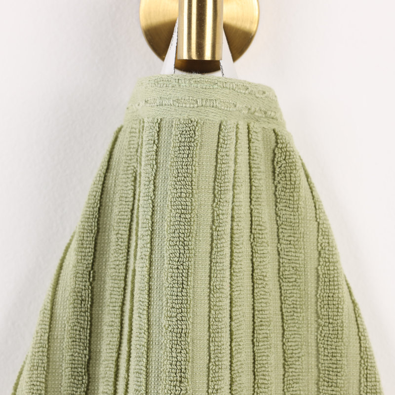 Ensemble de 4 serviettes de bain Keshayla, Vert sauge