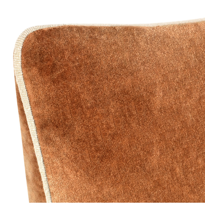 Harriet Pillow Cover & Insert, Hazel Brown, Rectangle 14"H x 20"W