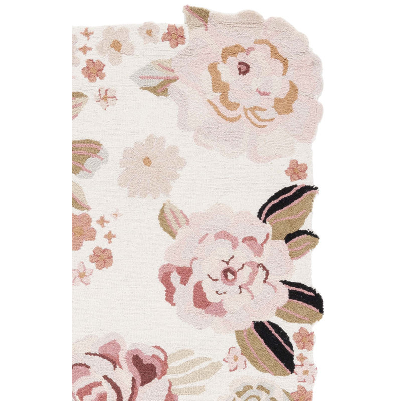 Tapis en laine Adabelle, Carré 6 po