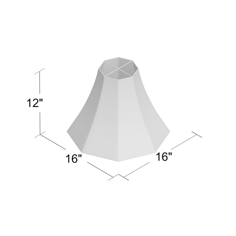 Abat-jour cloche en similicuir H 12 po x l 16 po (araignée) de couleur beige