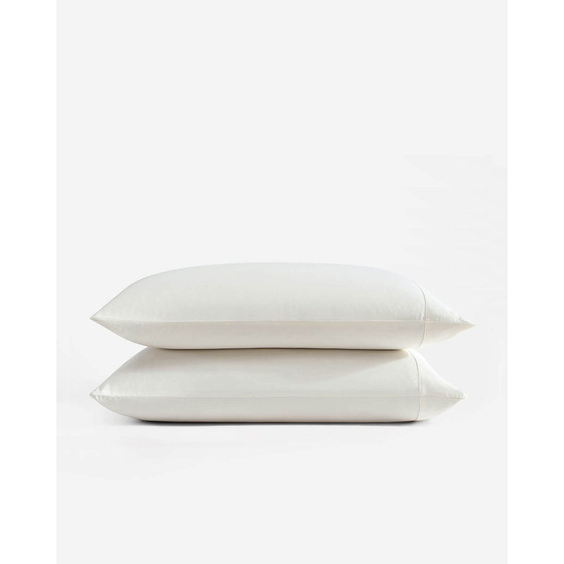 Natural Premium Bamboo Machine Woven - Set of 2, Cal King Pillowcase Set with 2 King Pillowcases, Off White