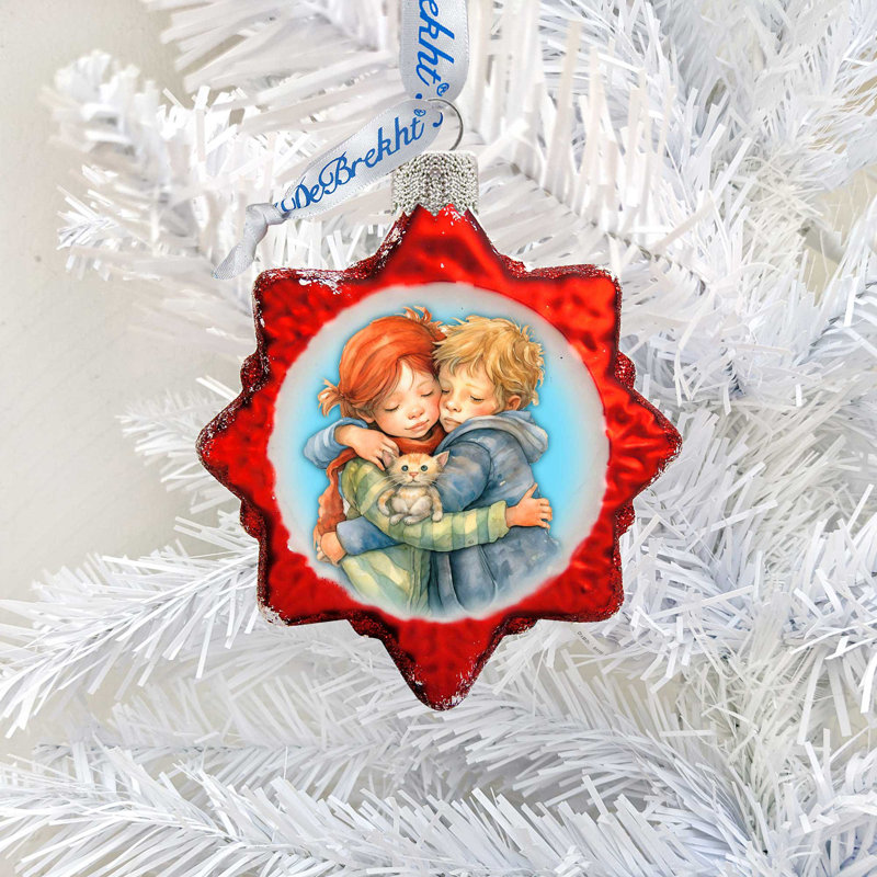 4'' Glass Hanging Figurine Ornament