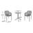 Farrah 24'' Round 2 - Person Bistro Set with Open Air Stacking Chairs-87530676