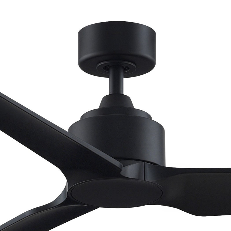 TriAire Custom Indoor/Outdoor Marine Grade Ceiling Fan DC Motor - Black, Black